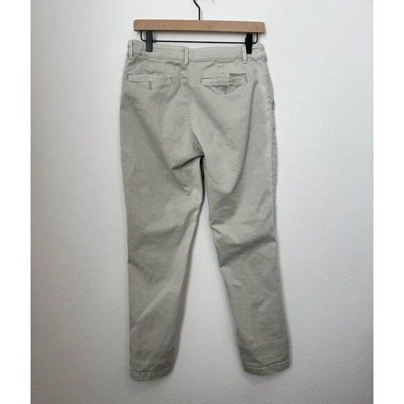 Anthropologie Womens Patchwork Relaxed Mid Rise Straight Leg Chino Pant Beige 28 - Picture 2 of 13